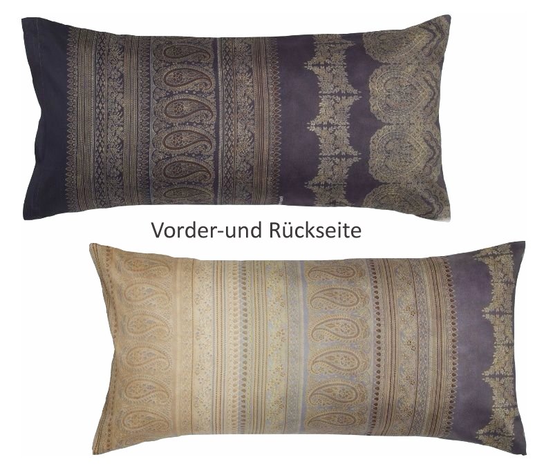 KH Brunelleschi v7 40x80 Bassetti Kissenbezüge BRUNELLESCHI V7 grigio-caramel – Bild 1