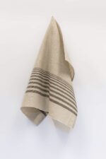 Geschirrtuch STREIFEN | 603/90 natur/braun - 100% Leinen