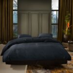 Baumwoll-Satin Bettwäsche | MINTE night blue